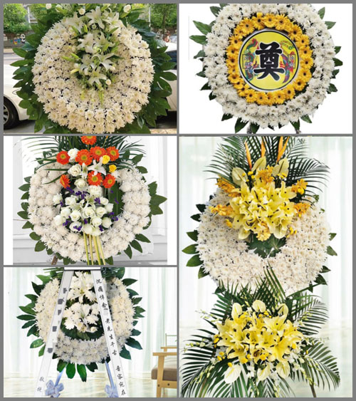 广东梅州市五华县周江镇三河村花圈速递
